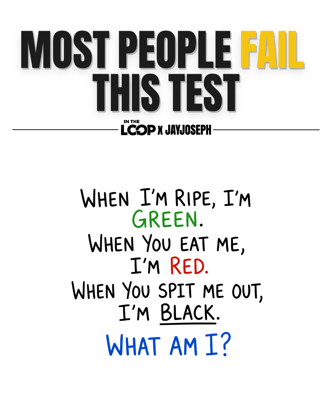 MOST PEOPLE FAIL THIS TEST