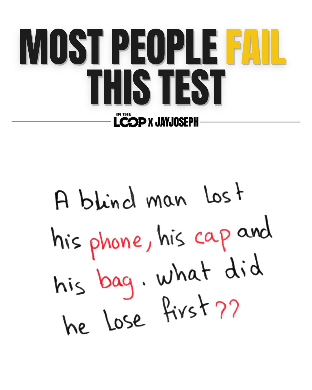 MOST PEOPLE FAIL THIS TEST